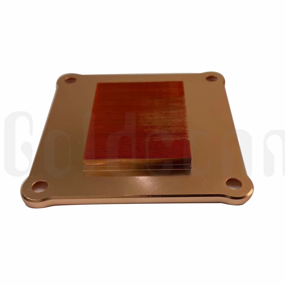 Disipador térmico de cobre Skiving Fin fabricado por Goldconn